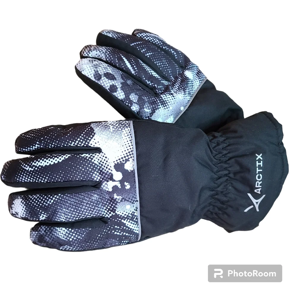 Arctix Size X-Large Black Photo Blitz 3M Thinsulate Puffer Snow Ski Gloves NWT